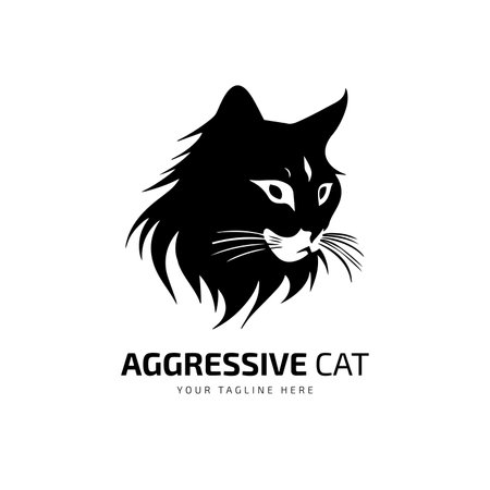 Vector of a cat face design on white background, Pet. Animals. Easy editable layered vector illustration.のイラスト素材