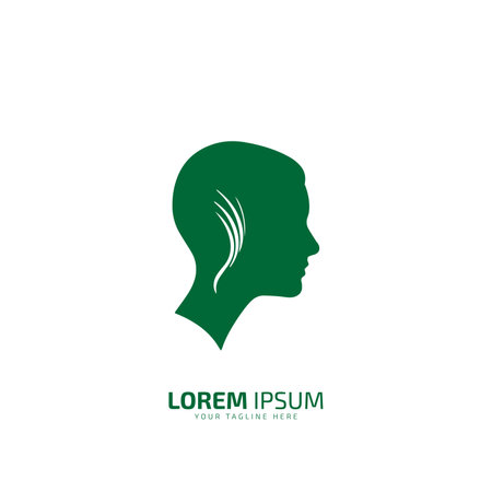 A logo of person silhouette vector icon on white backgroundのイラスト素材