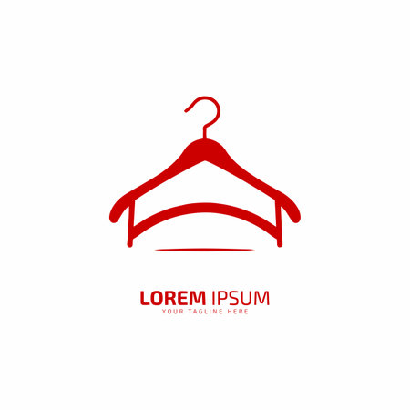 Fashion business logo template hanger symbol, branding design, hanger vector, hanger iconのイラスト素材