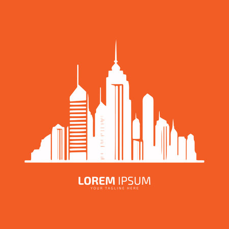 building logo icon silhouette vector building symbolのイラスト素材