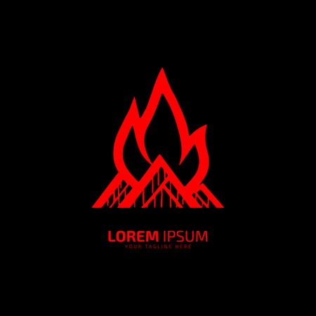 Fire flames logo design template vector iconのイラスト素材