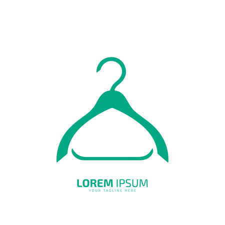 Fashion business logo template, branding design, hanger vector, hanger icon elementのイラスト素材