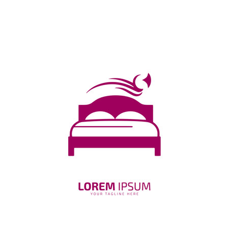 Bed logo ideas. inspiration logo design. template vector illustration. isolated on white backgroundのイラスト素材