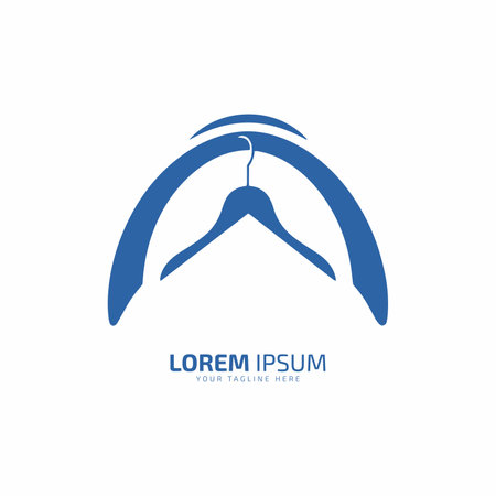 Fashion business logo template, design, hanger vector, hanger iconのイラスト素材