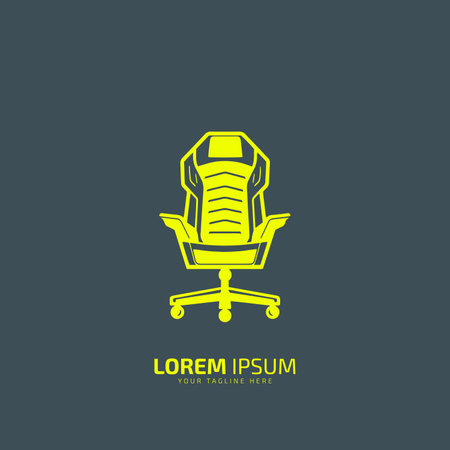 Minimalist furniture logo template concept office chairのイラスト素材