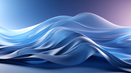 Dynamic Blue Horizons Abstract Waves and Lines Shaped by Generative AIの素材