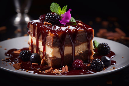 Chocoholic's Dream Generative AI's Image of Chocolate Cake Sliceの素材