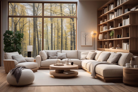 Interiors Unveiled Contemporary Room View Images Generative AIの素材