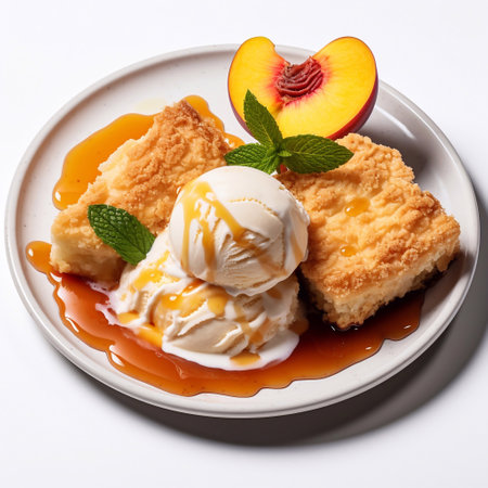 Tempting Cobbler Fusion Imagery of Delectable Plate Generative AIの素材