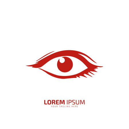 Minimal or abstract eye logo eye vector eye icon silhouette isolated on white backgroundのイラスト素材