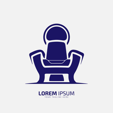 massage chair logo design template Vector illustration of a modern chair. on white backgroundのイラスト素材