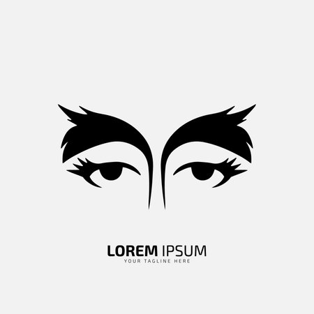 Girl Eye logo template vector icon illustration design. Eye logo template vector iconのイラスト素材