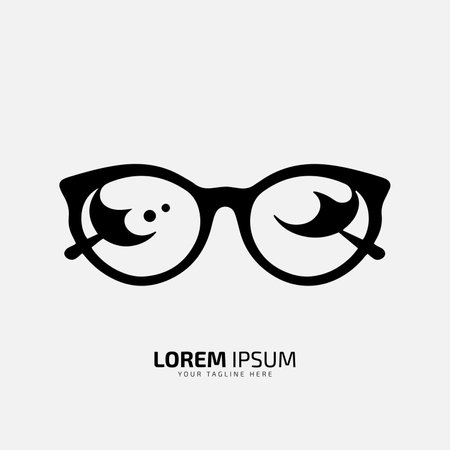 Eye glasses logo template vector icon illustration design. Eye logo template vector iconのイラスト素材