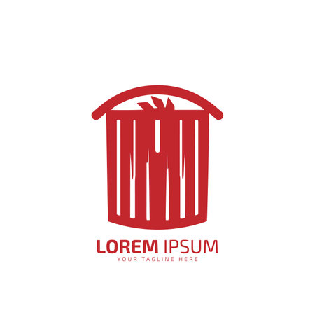 A logo of dustbin vector silhouette icon design template isolated binのイラスト素材