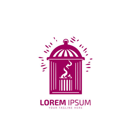 A logo of lantern vector silhouette icon design template isolatedのイラスト素材