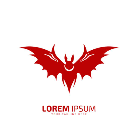 minimal and abstract logo of bat icon bat vector silhouette isolated design artのイラスト素材