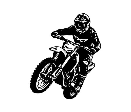 Motocross logo design motocross extreme sport with mountain vector iconのイラスト素材