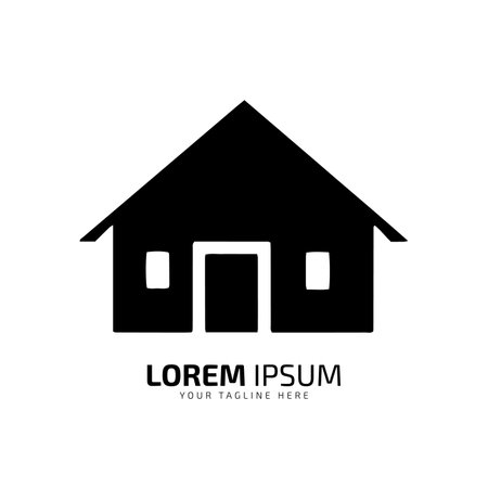 Abstract logo of home icon house vector silhouette isolated designのイラスト素材