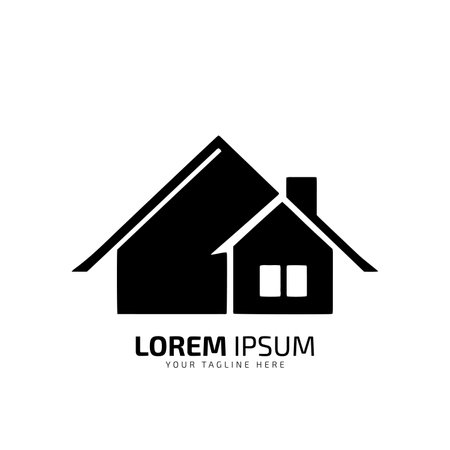 minimal and abstract logo of home icon house vector isolated designのイラスト素材