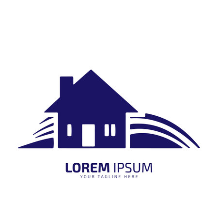 minimal and abstract logo of home icon house vector silhouette designのイラスト素材