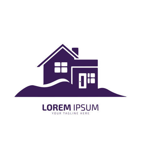 minimal and abstract logo of home icon house vector silhouetteのイラスト素材