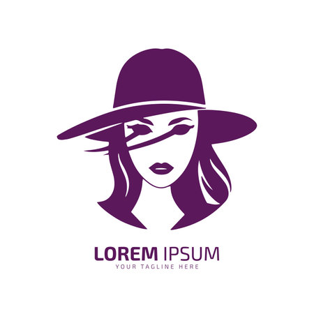 Minimal and abstract logo of lady vector girl icon woman silhouette female isolatedのイラスト素材