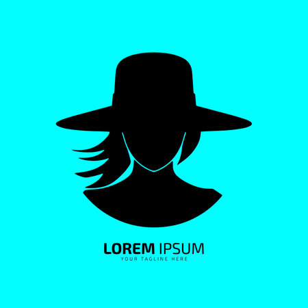 Minimalistic Woman Profile Artistic Silhouette logo icon silhouette vector isolated designのイラスト素材