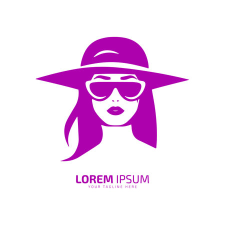 Lady Silhouette in Minimalistic Design Icon logo icon silhouette vector isolated designのイラスト素材