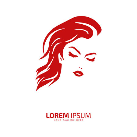 Minimal and abstract logo of girl face icon woman vector female silhouette lady isolated design logo icon silhouette vector isolated designのイラスト素材