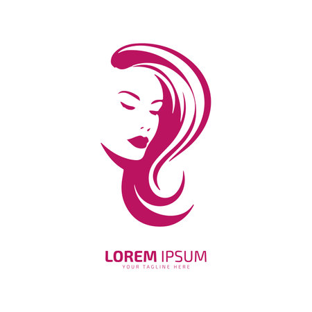 Elegant Female Profile Abstract Vector Logo logo icon silhouette vector isolated designのイラスト素材