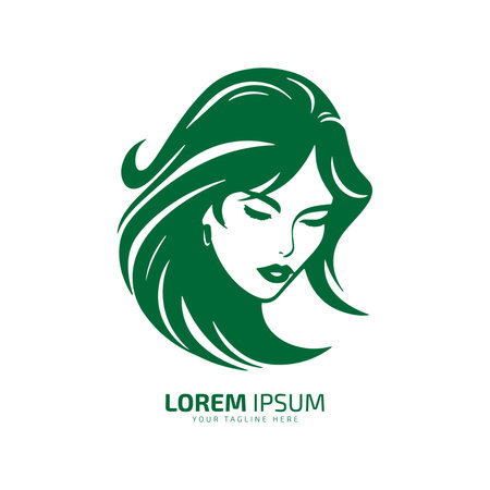 Lady Icon in Minimalistic Style Logo Design logo icon silhouette vector isolated designのイラスト素材
