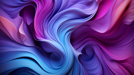 a image of abstract colorful background with smooth lines in purple, violet and blue colors wave style wavy shape Generative AIの素材