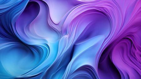 a picture of abstract colorful background with smooth lines in purple, violet and blue colors wave style wavy shape Generative AIの素材