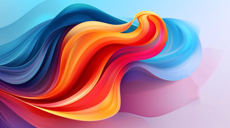 A photo of abstract background wave shape wavy style wallpaper Generative AIの素材