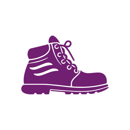 Logo of shoe icon school boot vector isolated sport shoes silhouette designのイラスト素材