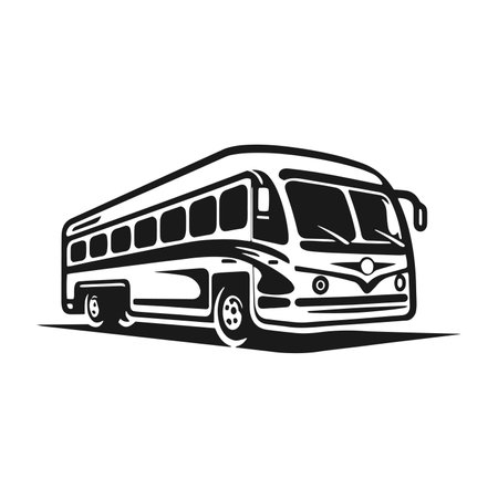 Logo of bus icon school bus vector isolated transport bus concept silhouette designのイラスト素材