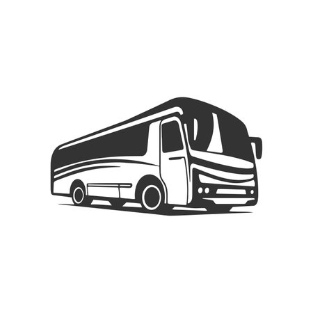 logo of bus icon school bus vector isolated silhouette designのイラスト素材