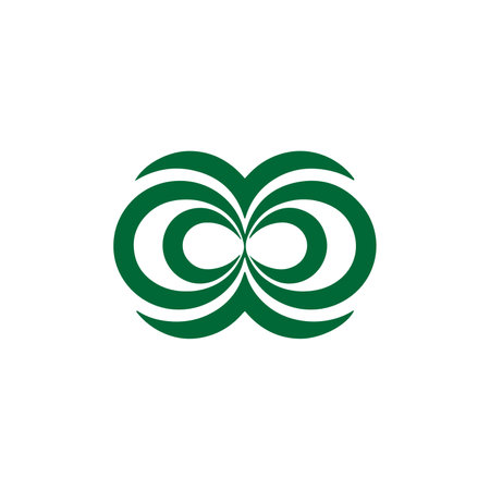 Logo of abstract icon vector silhouette isolated design owl eye conceptのイラスト素材
