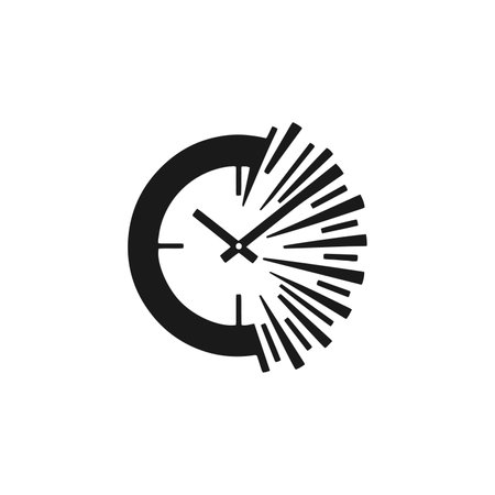 A logo of watch icon vector design watch silhouette isolated black icon