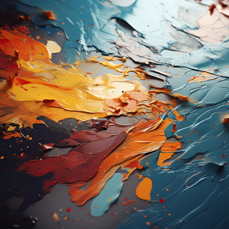 Chromatic Elegance Abstract Artist Palette in Different Mixed Color Generative AIの素材