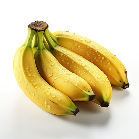 A shot of Banana set isolated on white background Generative AIの素材