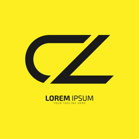 Alphabet letter C L, and CL or LC minimal and negative space logo vector icon.のイラスト素材