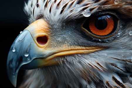 Aggressive eagle closeup head and claws generative AIの素材
