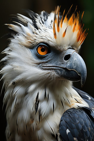 Harpy Eagle Harpia harpyja Realistic Photo of Eagle Species in Closeup Perspective Generative AIの素材