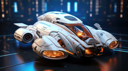 Space ship air futuristic Generative AIの素材