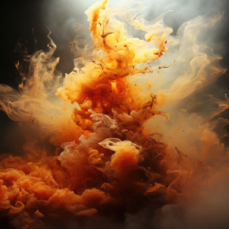 A photo of soil splash with smoke Generative AIの素材
