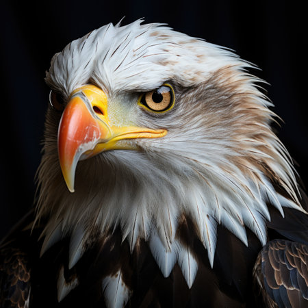 An image of Eagle black background Generative AIの素材