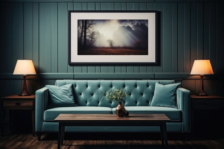 Photo of Interior mockup and sofa Generative AIの素材