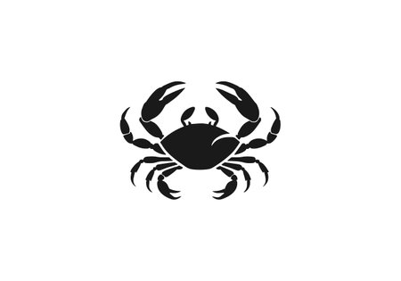 Crab icon vector silhouette isolated designのイラスト素材