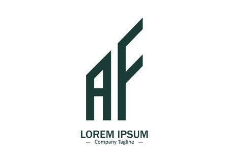 Professional elegant trendy awesome artistic AF FA initial based Alphabet icon logoのイラスト素材
